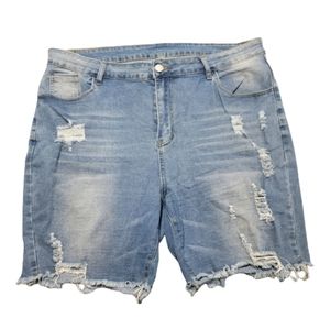 SHEIN Stretch Denim Distressed Shorts -Sz 3X